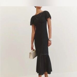 Reformation Domini dress in black
